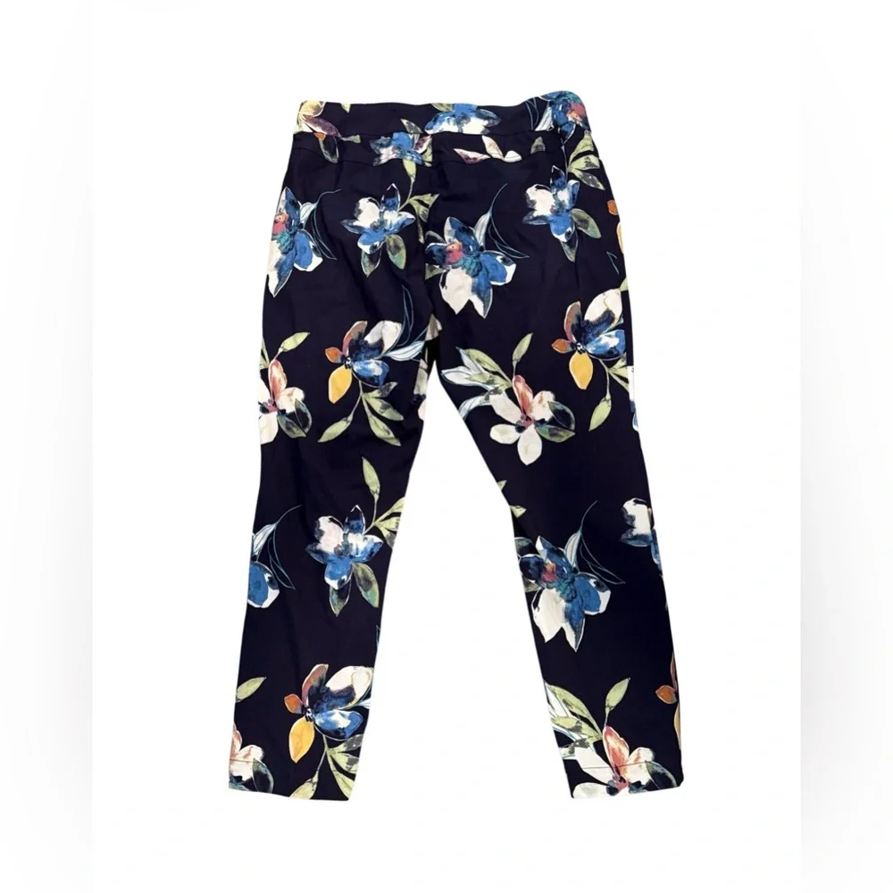 Coldwater Creek Floral Ankle Pants Womens 20W Navy Pull On Stretch - Picture 4 of 4